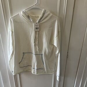 Uncharted Threads Hoodie Women's Small Off White Pullover Casual